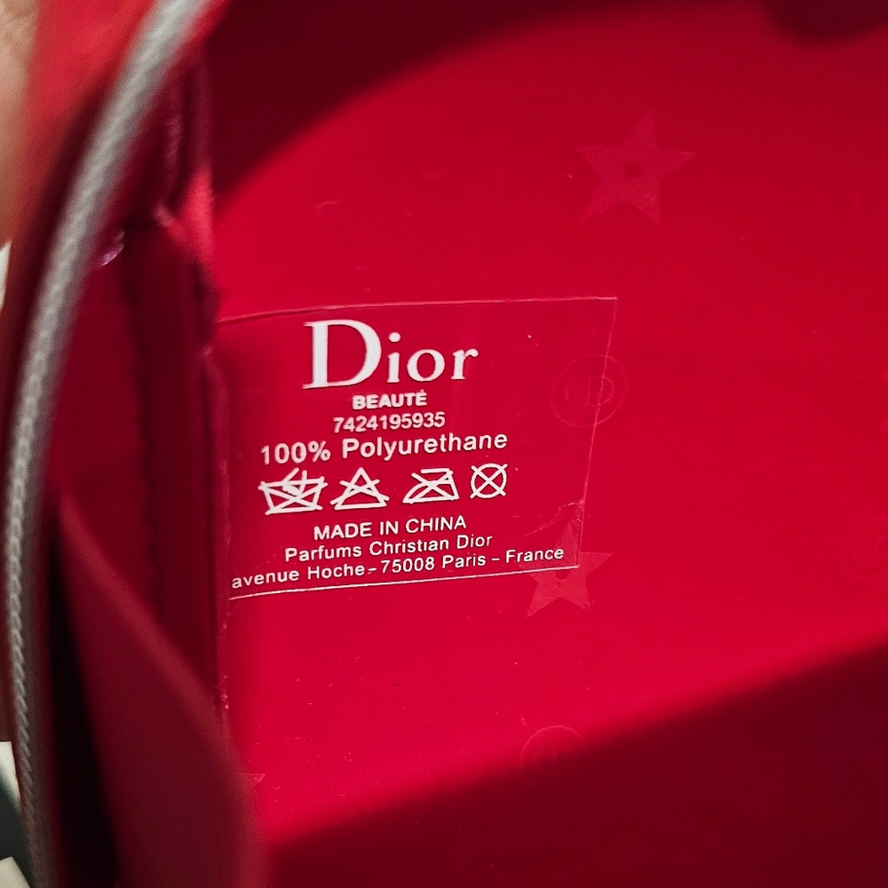 DIOR Crossbody Red Silver Purse Evening Bag Clutch New - Picture 5 of 6